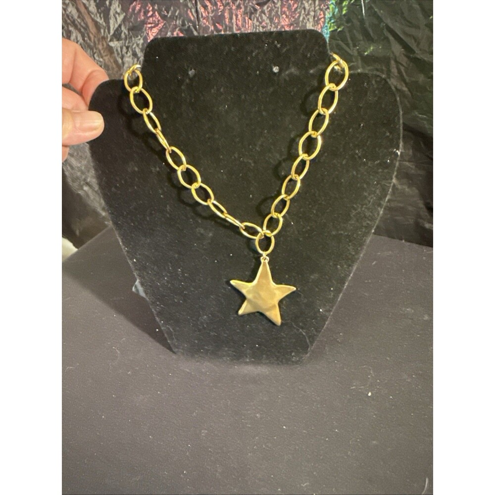 Star Necklace Camila Coelho Gold Chain Link Choker Statement CZ Boho TikTok